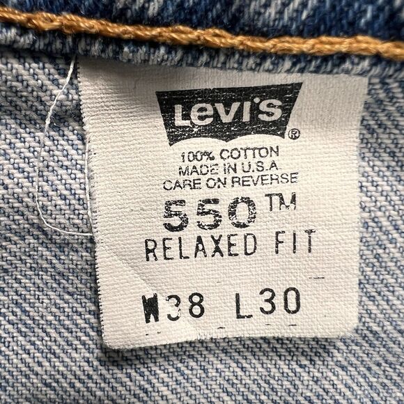 VTG Levi’s 550 Jeans Men’s 38x30 (Actual 37x30) Relaxed Fit Denim USA 90s Grunge - Picture 5 of 14